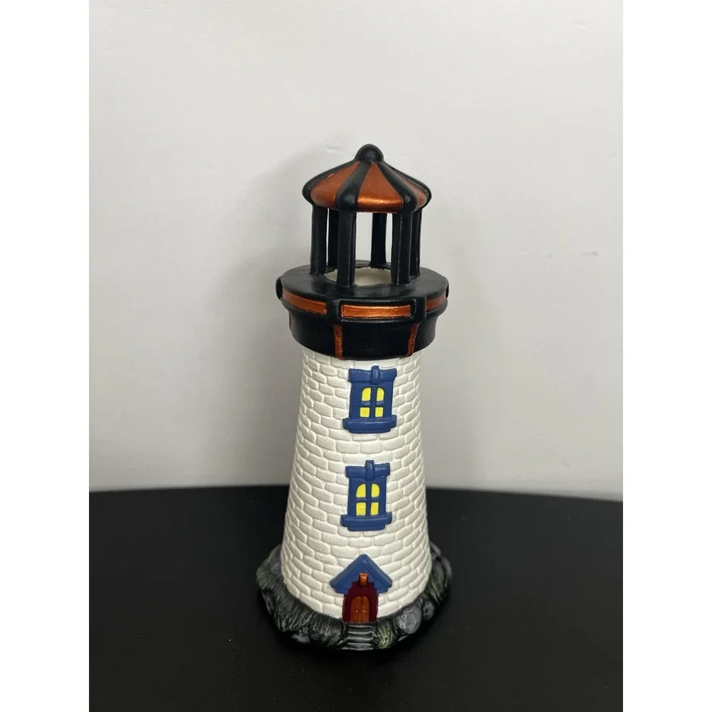 Ceramic‎ Lighthouse Decor 8in Nautical Coastal Tabletop Figurine